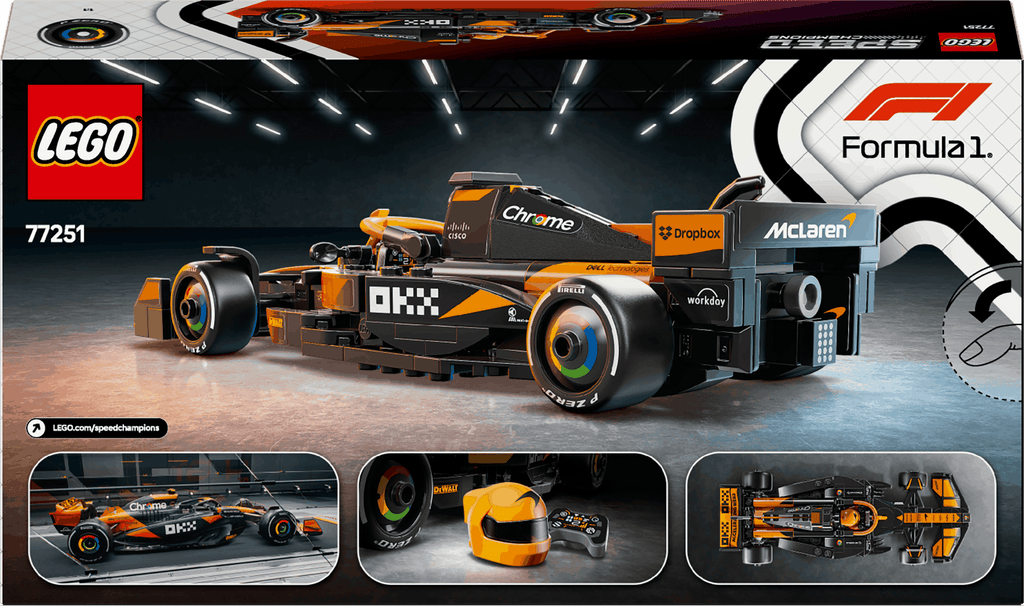 Lego Speed Champions 77251 Car Rasio MCL38 Tîm McLaren F1 ar gyfer Plant 10+ oed