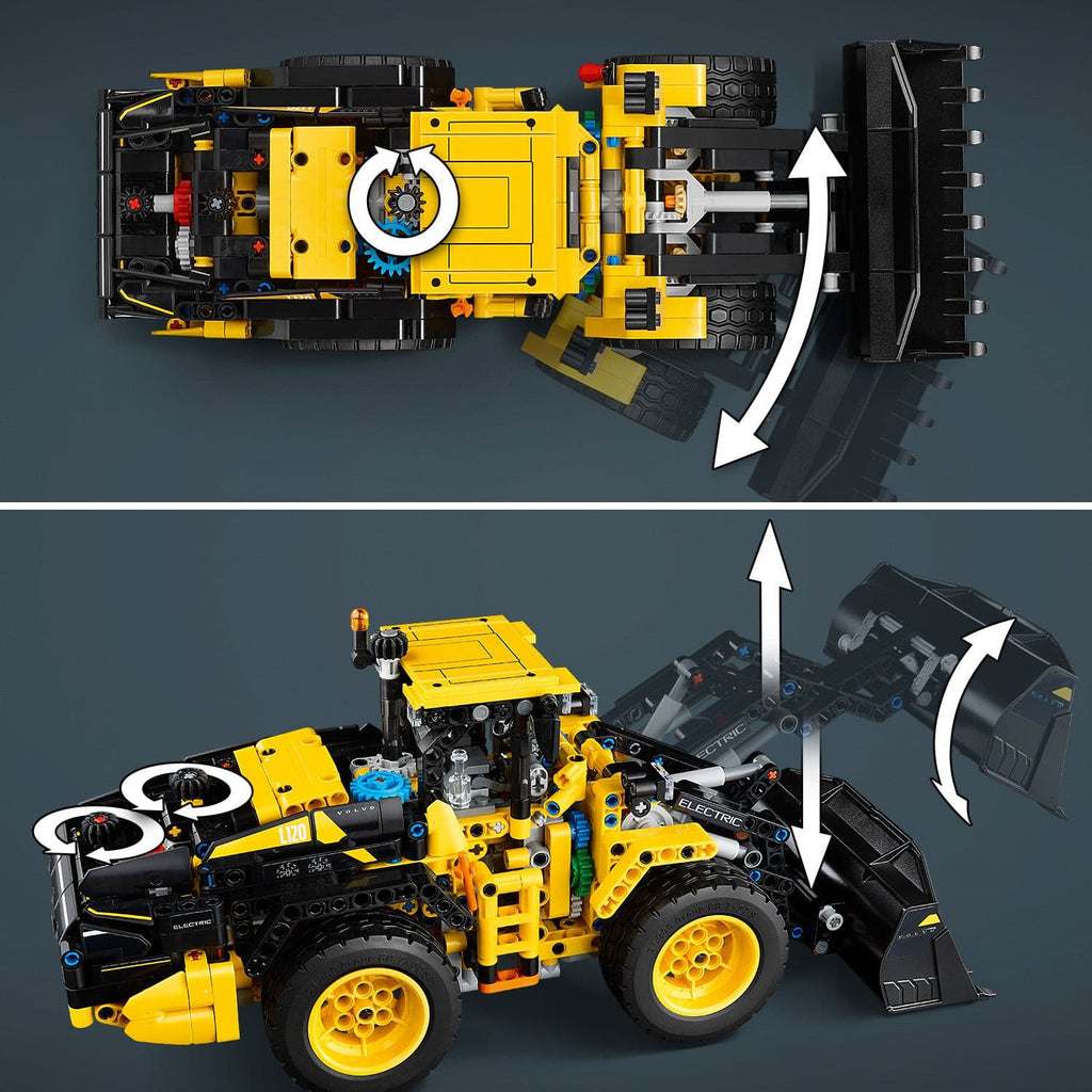 Lego Technic 42209 Volvo L120 Llwythwr Olwynion Trydan ar gyfer Plant 9 Oed a Hŷn