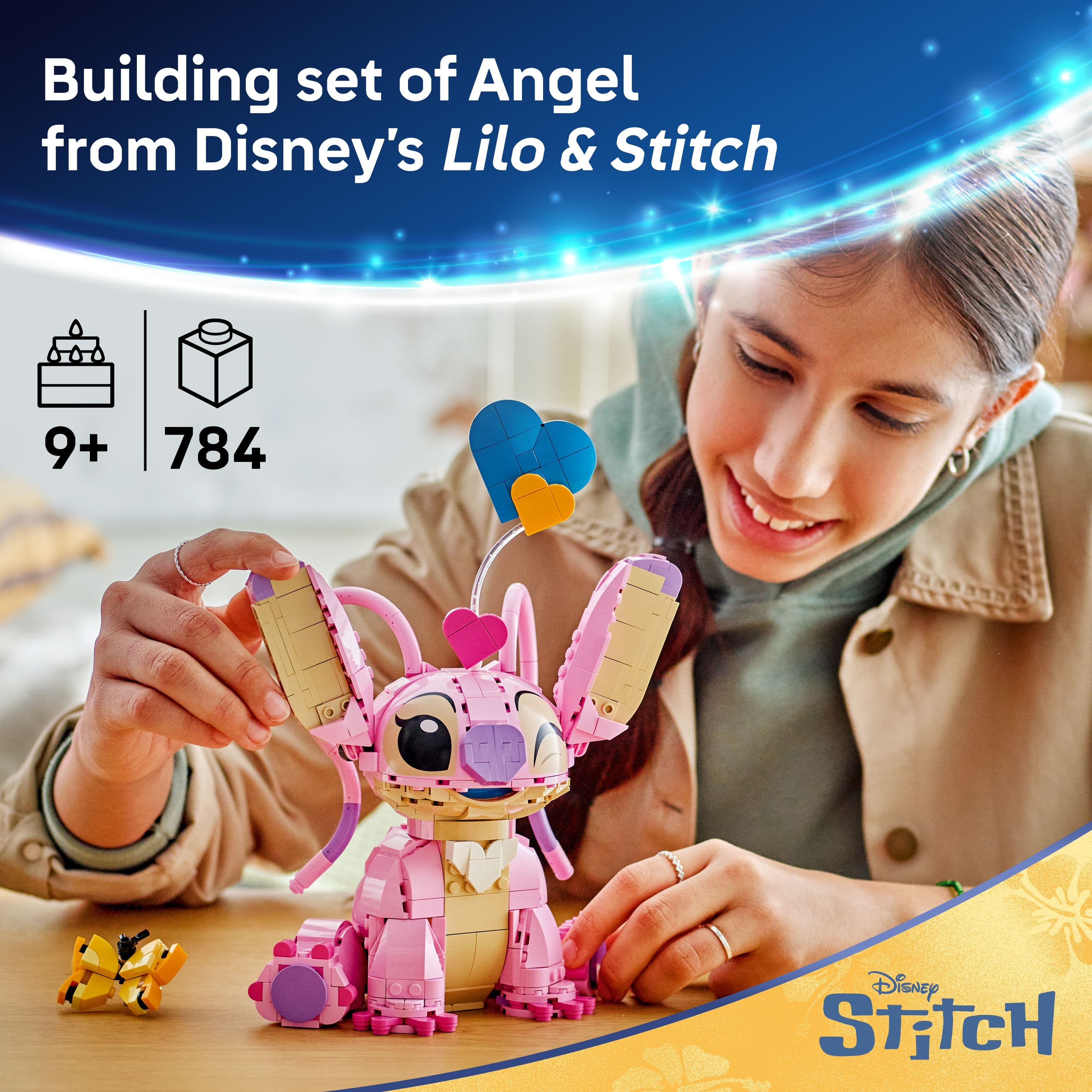 Lego Disney Classic 43257 Angel o Lilo &amp; Stitch ar gyfer plant 9 oed a hŷn