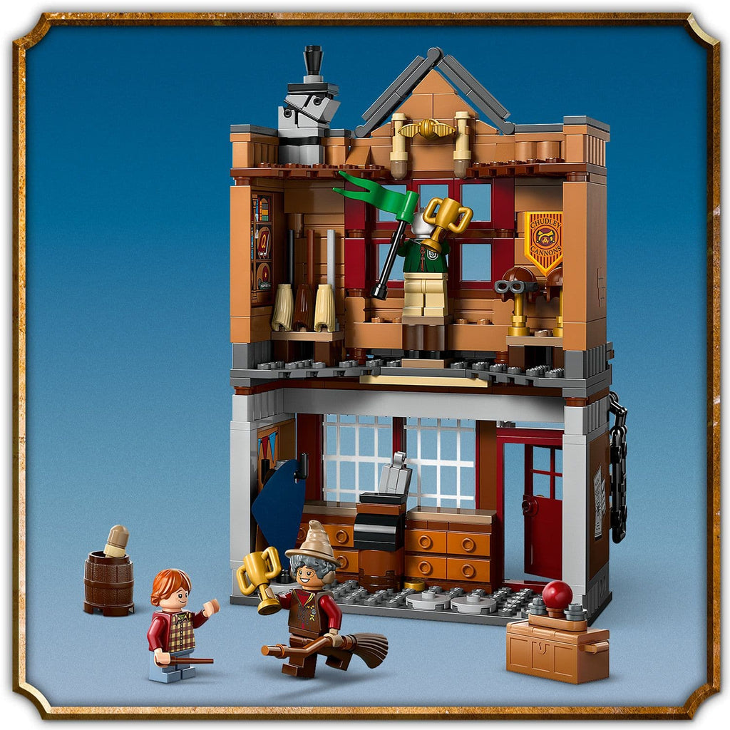 Lego Harry Potter 76452 Siop Arfau Quidditch o Ansawdd a Parlwr Hufen Iâ