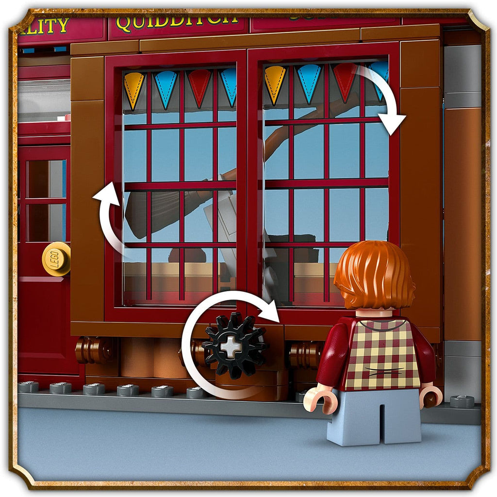 Lego Harry Potter 76452 Siop Arfau Quidditch o Ansawdd a Parlwr Hufen Iâ
