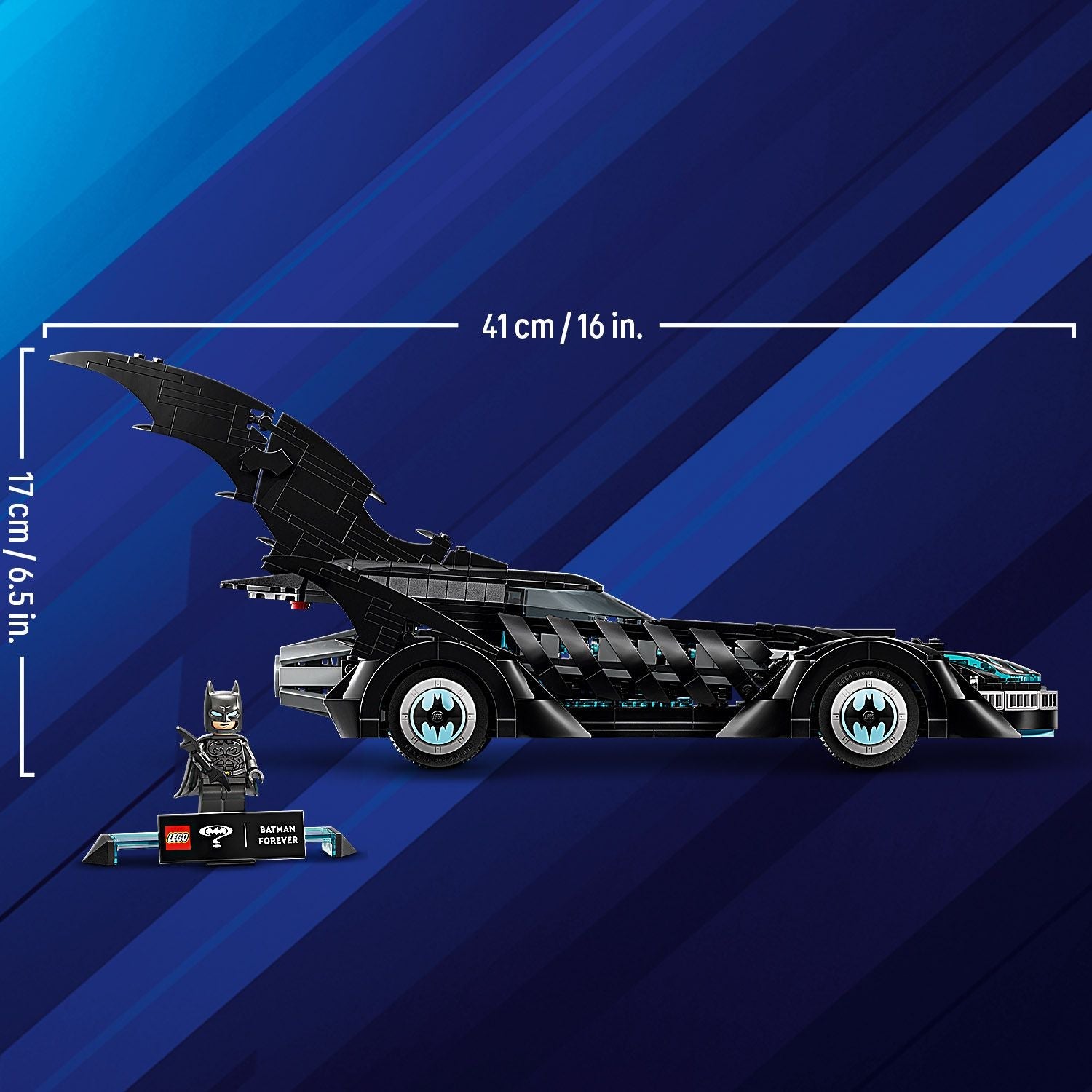 Lego DC Super Heroes 76304 Batmobile Batman Forever ar gyfer plant 12 oed a hŷn