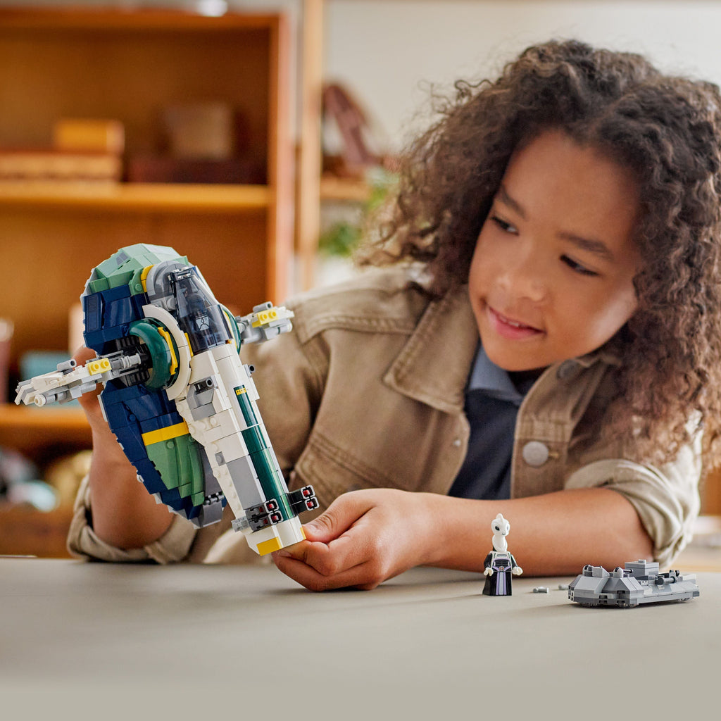 Set Chwarae Adeiladadwy Lego Star Wars 75433 Llong Ofod Jango Fett ar gyfer Plant 9+ oed