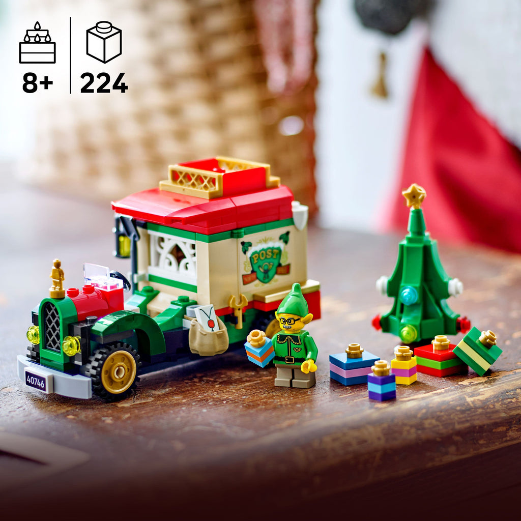 Set Chwarae Tryc Dosbarthu Siôn Corn Lego Christmas 40746 ar gyfer Plant 8 oed a hŷn