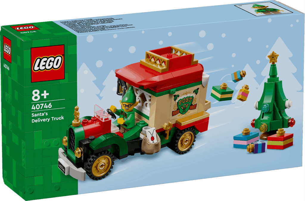 Set Chwarae Tryc Dosbarthu Siôn Corn Lego Christmas 40746 ar gyfer Plant 8 oed a hŷn