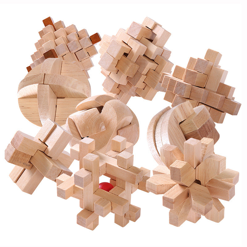 Educational Wood Lock Puzzle Set for Kids