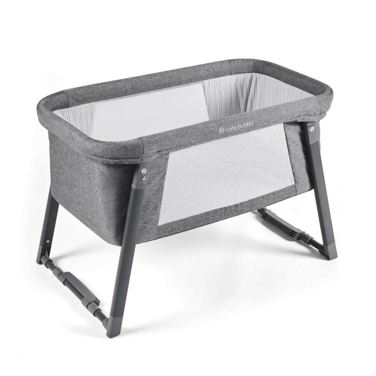 Ickle Bubba Mini Rocker Crib - Llwyd Gofod