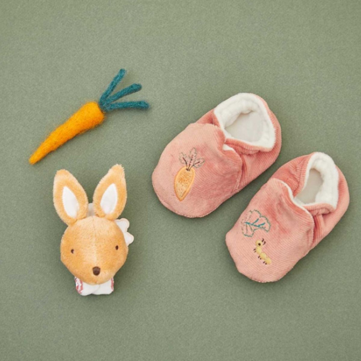 Kaloo Rattle & Slippers - Rabbit
