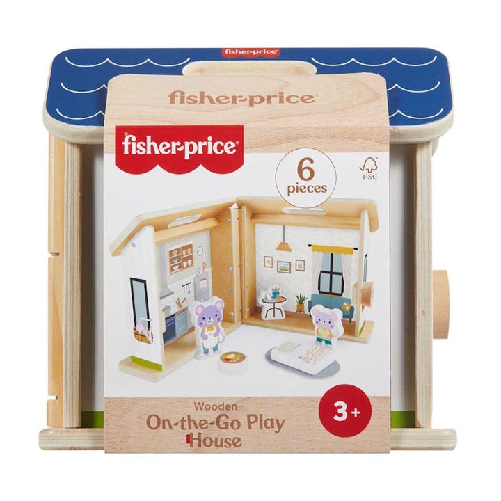 Tŷ Chwarae Pren Symudol Fisher Price