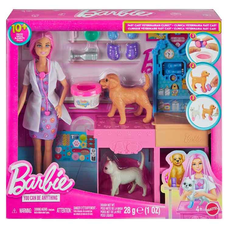 Doli ac Ategolion Clinig Milfeddygol Bwrw Cyflym Barbie