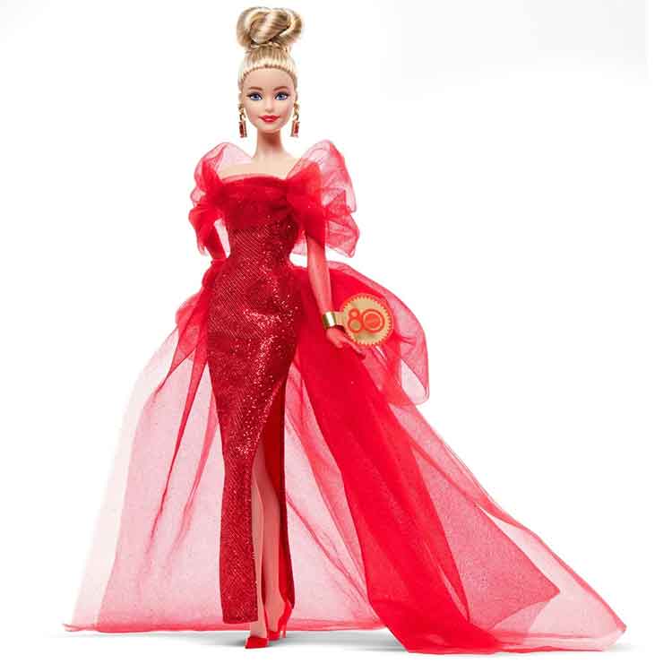 Doli Barbie Malibu Pen-blwydd 80fed Barbie Mattel