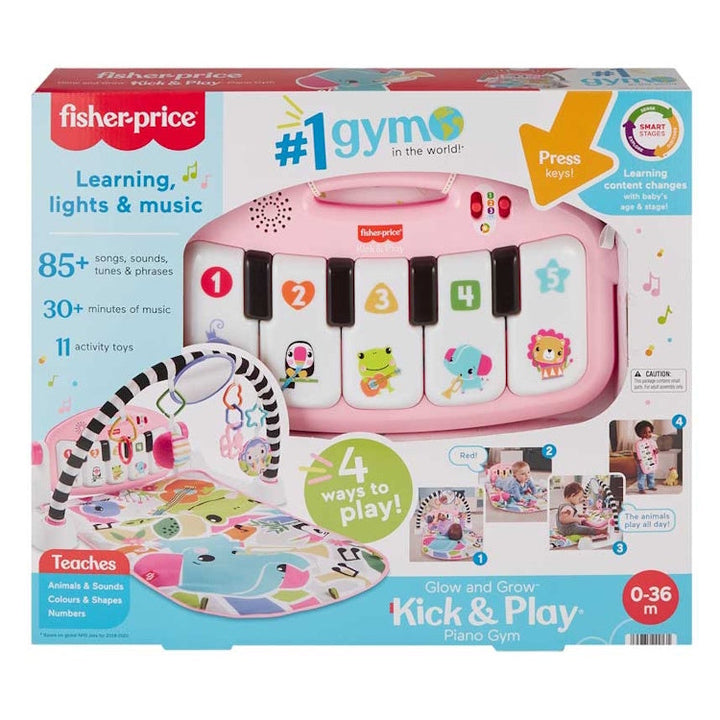 Fisher Price - Campfa Cicio a Chwarae Tywynnu a Thyfu Piano Pinc