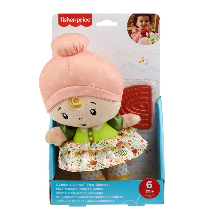 Doli Babanod Cyntaf Cuddle a Chime Fisher Price