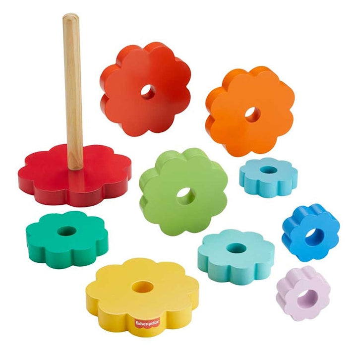 Staciwr Cylchoedd Pren Fisher Price