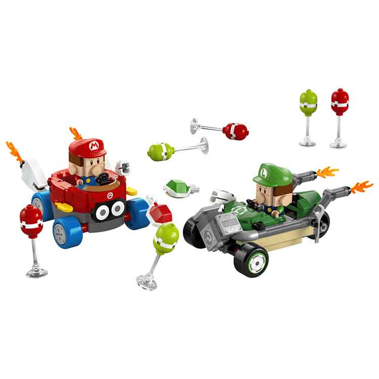 LEGO 72034 Mario Kart – Baby Mario yn erbyn Baby Luigi