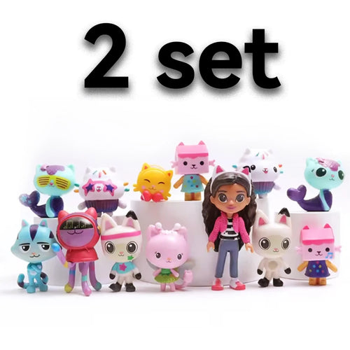 Ffigur Anime Tŷ Doliau Gabby Poeth Tegan Car Gwenu Cath Cwtsh Gaby Girl 