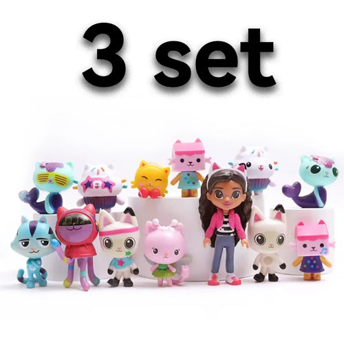 Ffigur Anime Tŷ Doliau Gabby Poeth Tegan Car Gwenu Cath Cwtsh Gaby Girl 