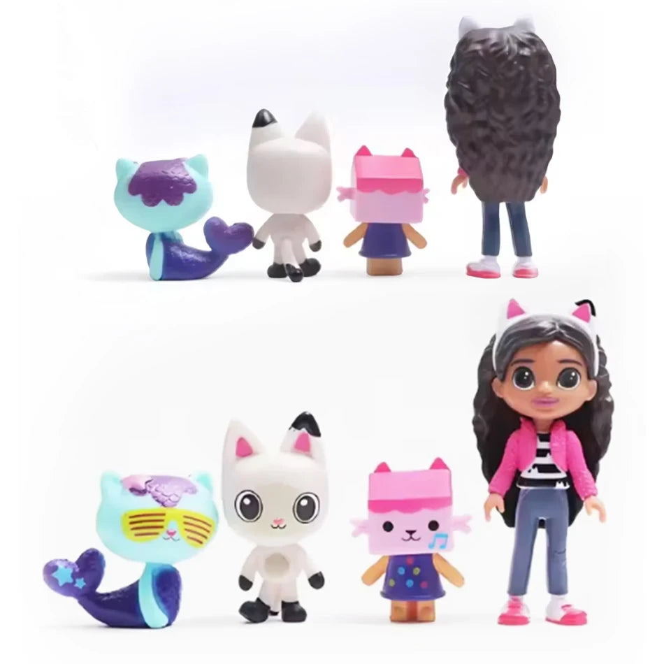 Ffigur Anime Tŷ Doliau Gabby Poeth Tegan Car Gwenu Cath Cwtsh Gaby Girl 