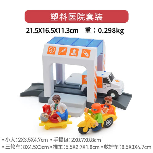 Set Police Thief Catching Building Block Suit Compatible With Wooden - Engaging role play with compatibility for train tracks.