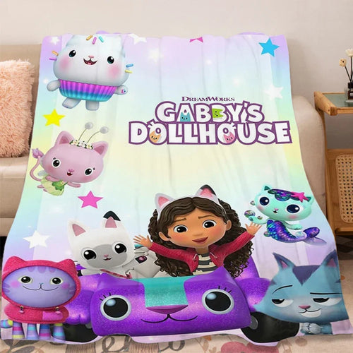 Blanced Fflanel Soffa Gaeaf G-Gabbys D-Tŷ Doliau Gwely Cynnes Hyfryd 