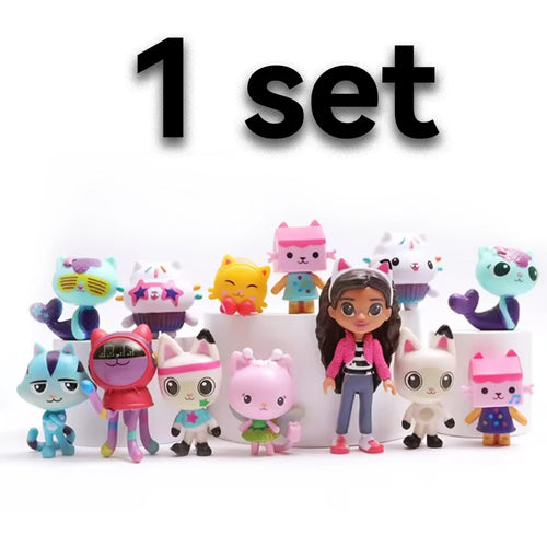 Ffigur Anime Tŷ Doliau Gabby Poeth Tegan Car Gwenu Cath Cwtsh Gaby Girl 