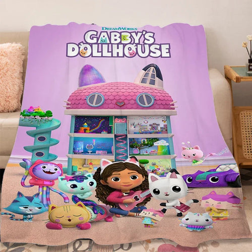 Blanced Fflanel Soffa Gaeaf G-Gabbys D-Tŷ Doliau Gwely Cynnes Hyfryd 