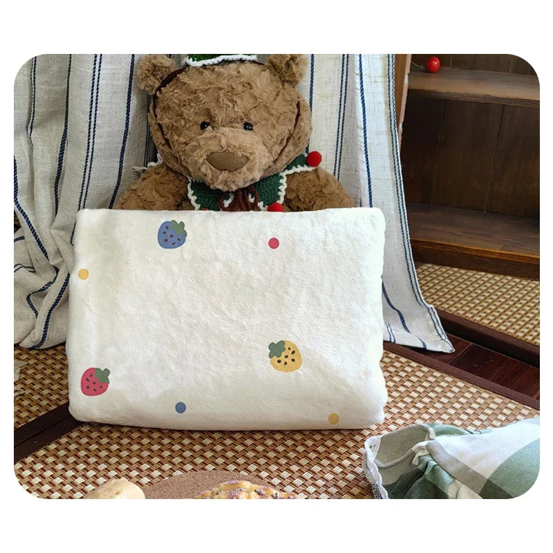 Blanced Fflanel Soffa Gaeaf G-Gabbys D-Tŷ Doliau Gwely Cynnes Hyfryd 