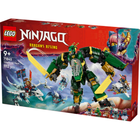 Lego Ninjago 71845 Set Adeiladu Mech Jet Lloyd ar gyfer Plant 9 Oed a Hŷn