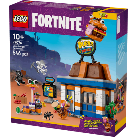 Set Chwarae Bwyty Durrr Burger Lego Fortnite 77076 ar gyfer Plant 10 Oed a Hŷn