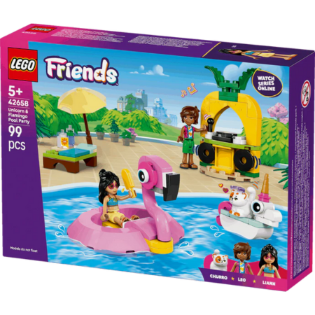 Lego Friends 42658 Unicorn & Flamingo Pool Party Set for Ages 5 and Up