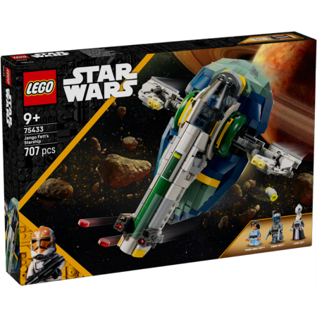 Set Chwarae Adeiladadwy Lego Star Wars 75433 Llong Ofod Jango Fett ar gyfer Plant 9+ oed