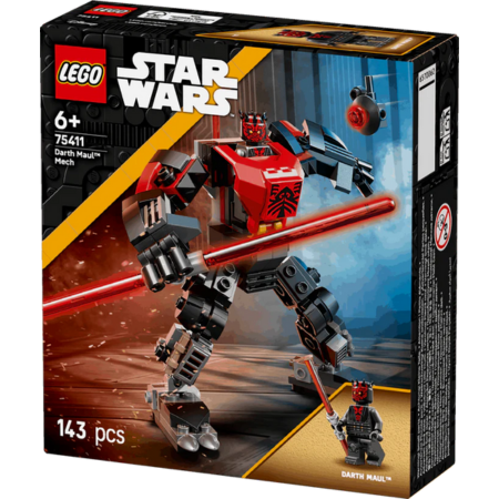Set Chwarae Adeiladu Mech Darth Maul Lego Star Wars 75411 ar gyfer Plant 6 Oed a Hŷn
