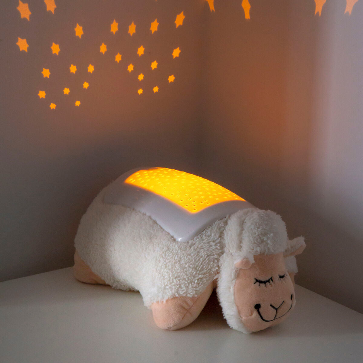 Plush Toy Projector Sheep InnovaGoods cuddly toy projecting stars for a soothing ambiance