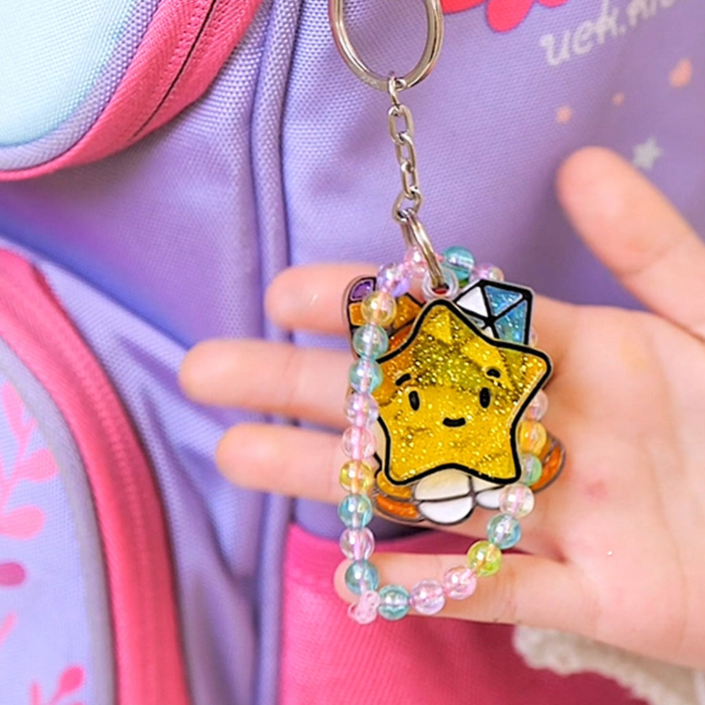 Addurn disglair NNEDSZ i'w hongian ar ffenestr - Set lliwio, paentio a chreu celf DIY i blant