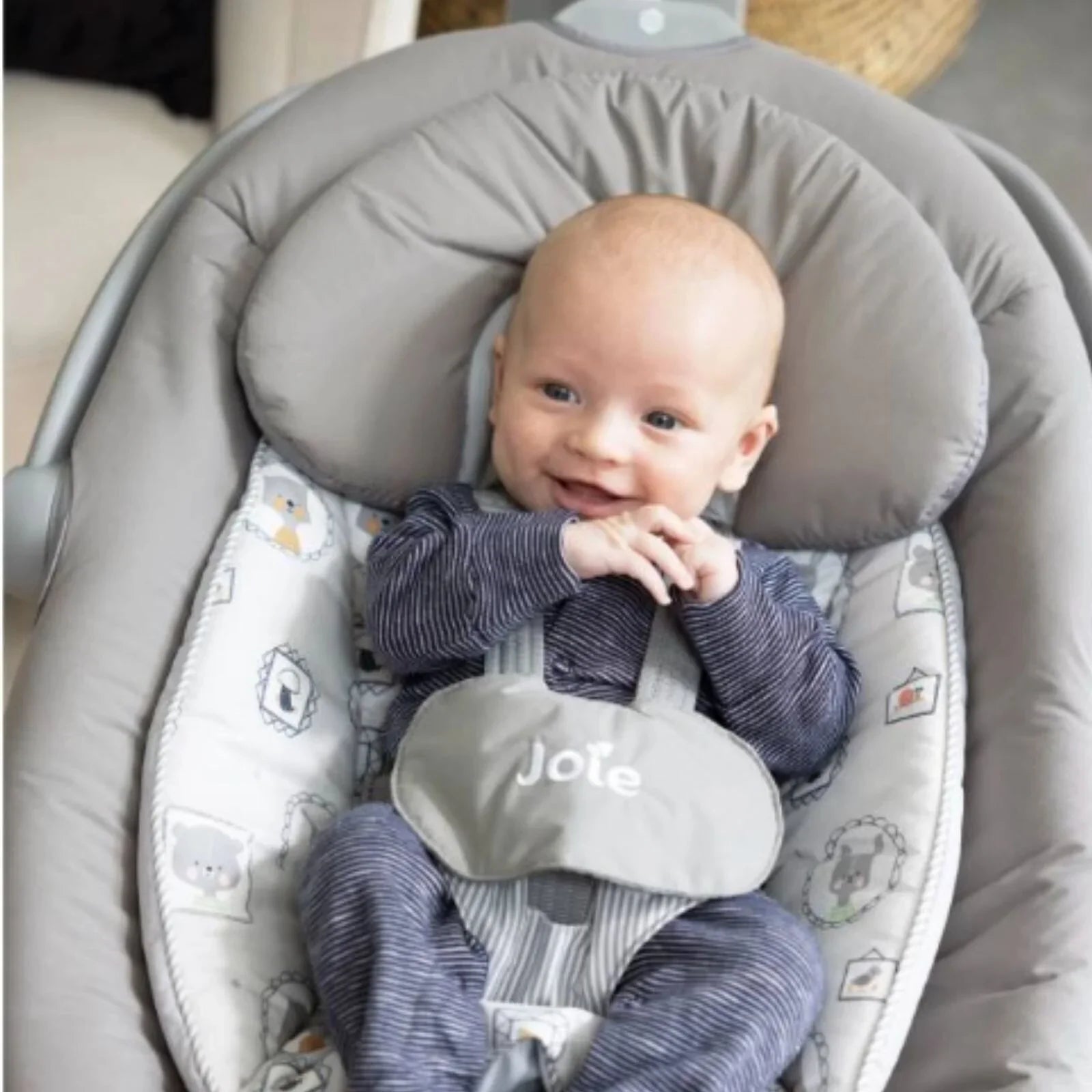 Siglen Joie Serina 2-mewn-1 - Llwyd Cosmo