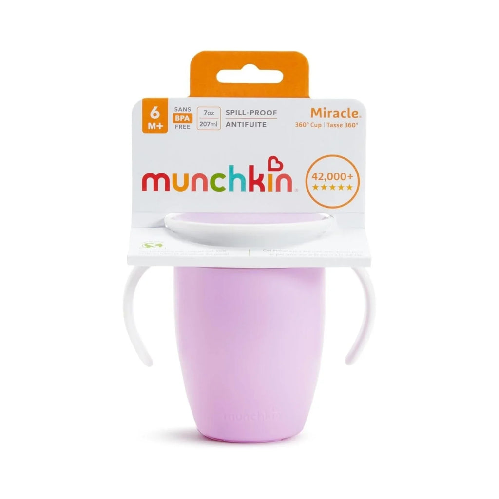 Cwpan Hyfforddi Munchkin Miracle 360 6+ mis 207ml - Porffor
