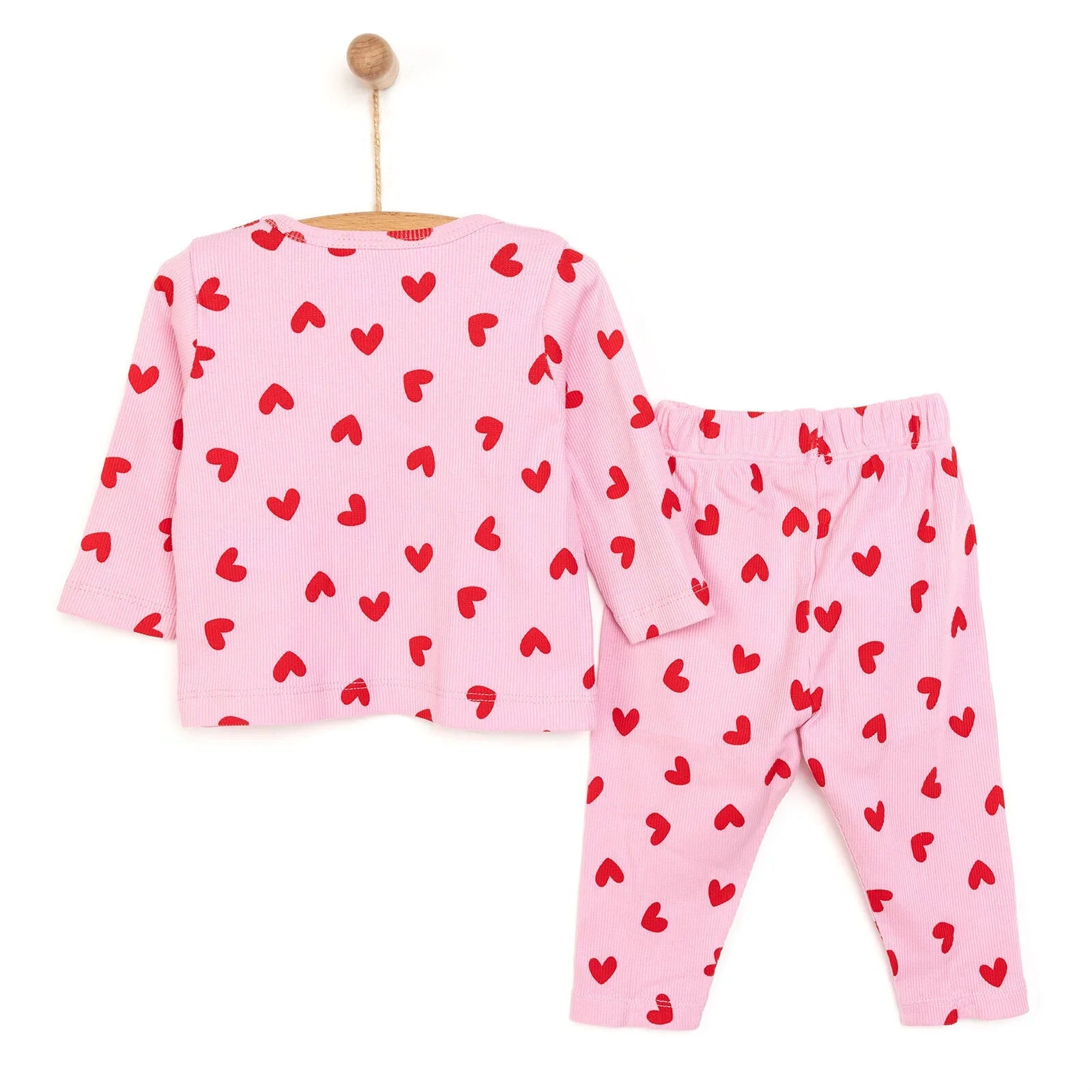 Set Pyjamas Llewys Hir i Ferched HelloBaaby - Pinc