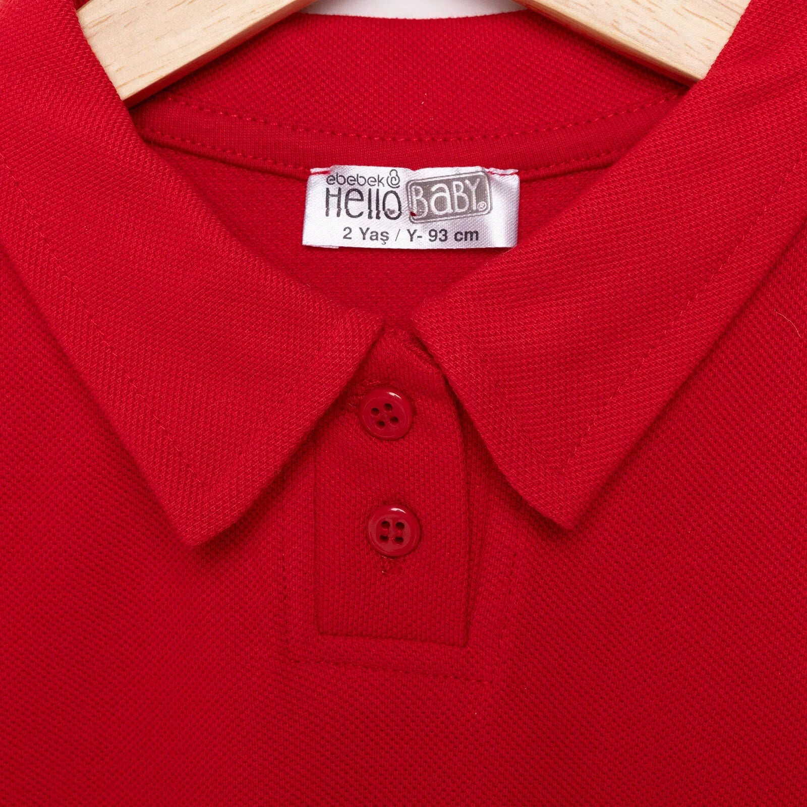 Bodysuit Llewys Hir Unisex Dathliad HelloBaby - Coch