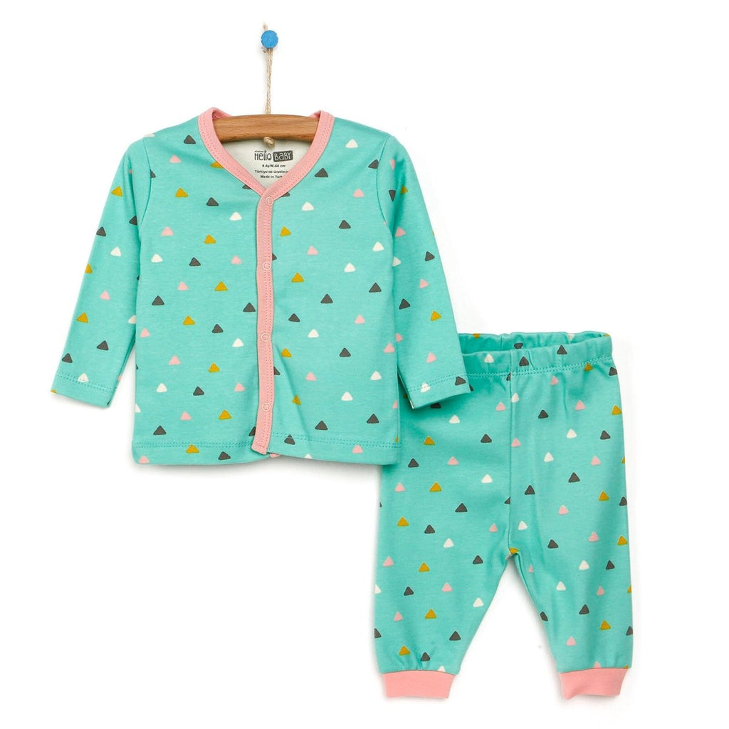 Set Pyjamas Sylfaenol HelloBaby i Ferched