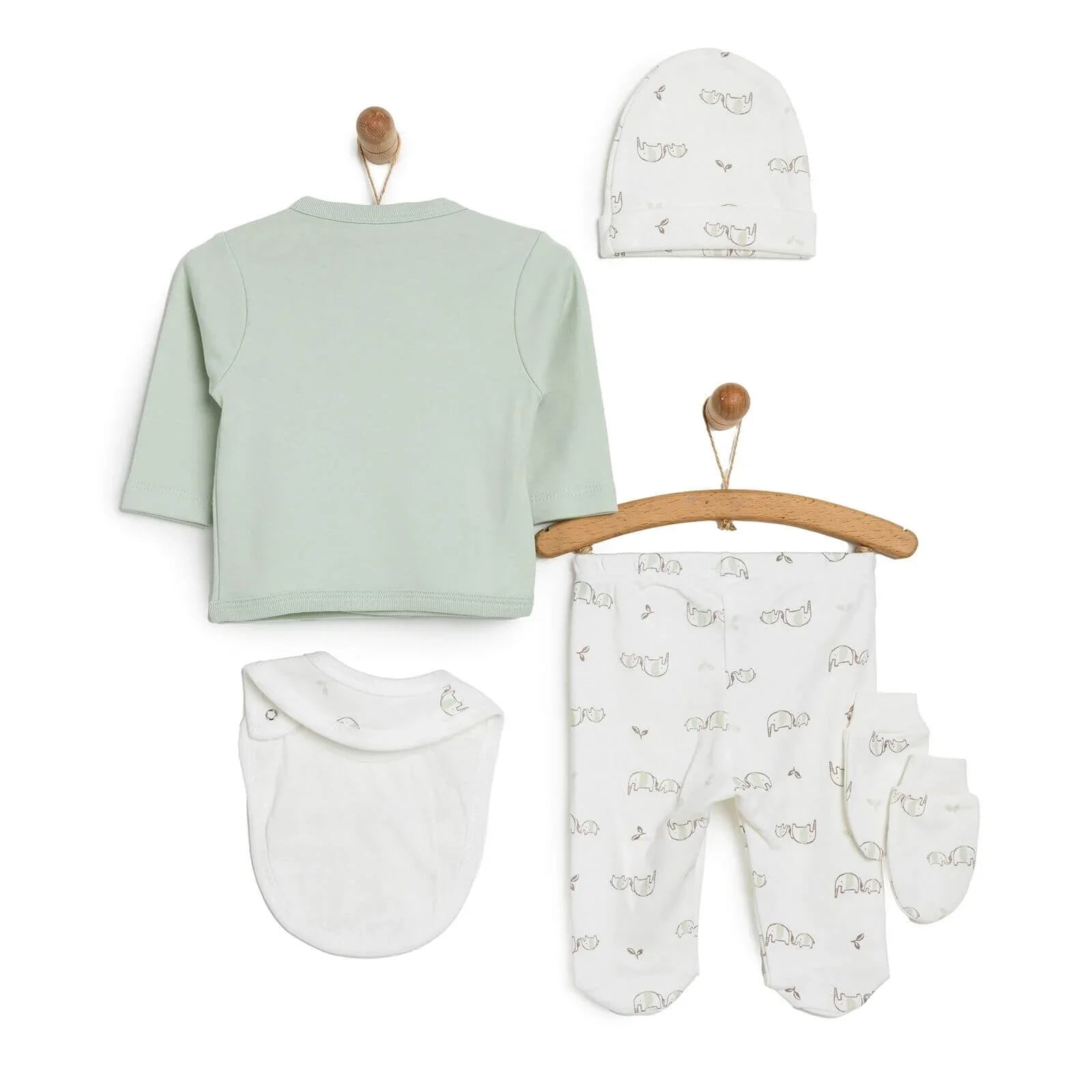 Set Cychwynnol 5 Darn ar gyfer Newydd-anedig Little Life Baby Boy - Amryliw