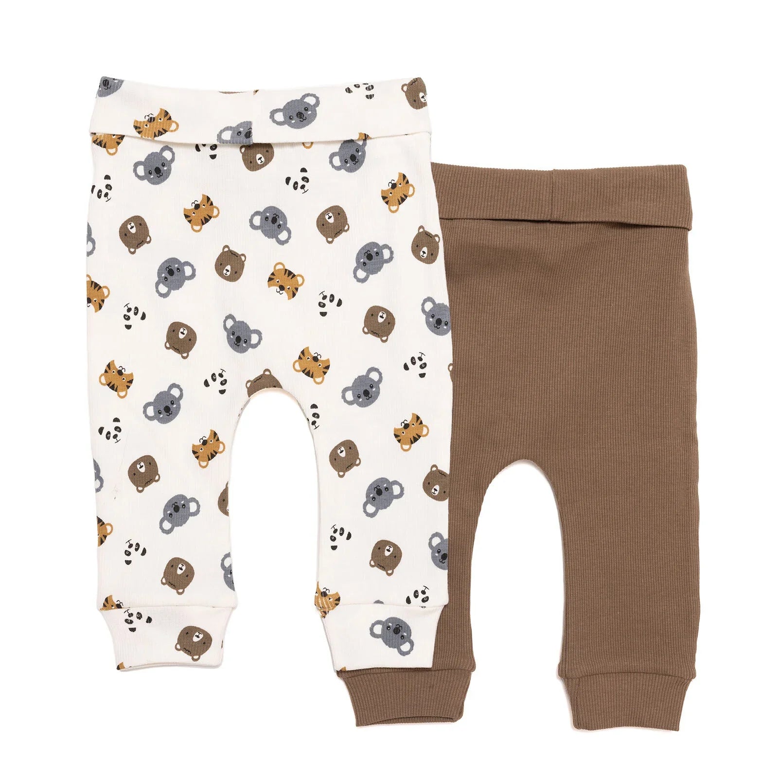 HelloBaby Boy 2 Piece Footless Bottom - Brown Ysgafn