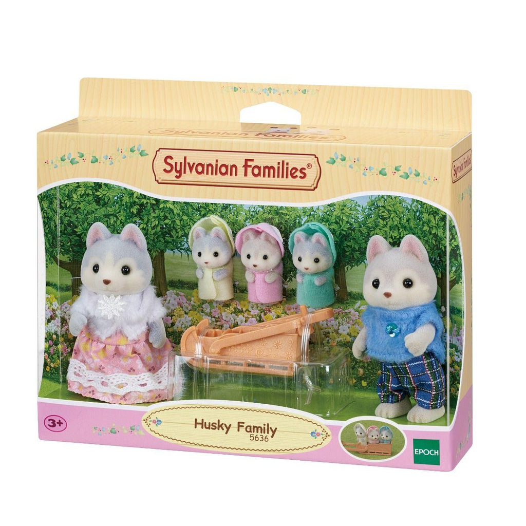 Set Chwarae Teulu Husky Sylvanian Families ar gyfer Plant 3 Oed a Hŷn