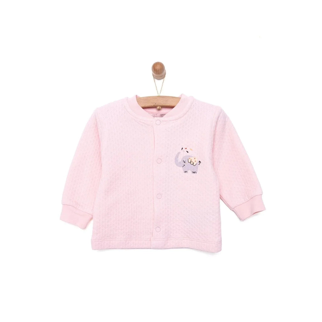 Siaced Gwau Padded HelloBaby i Ferched - Pinc Golau