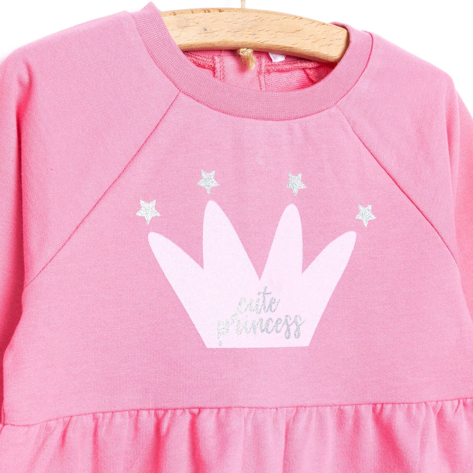 HelloBaby Basic Girl Knitted Ruffled Dress - Pink