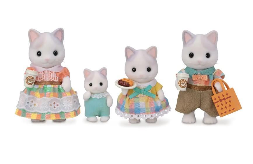 Set Chwarae Teulu Cath Latte Sylvanian Families ar gyfer Plant 3 Oed a Hŷn