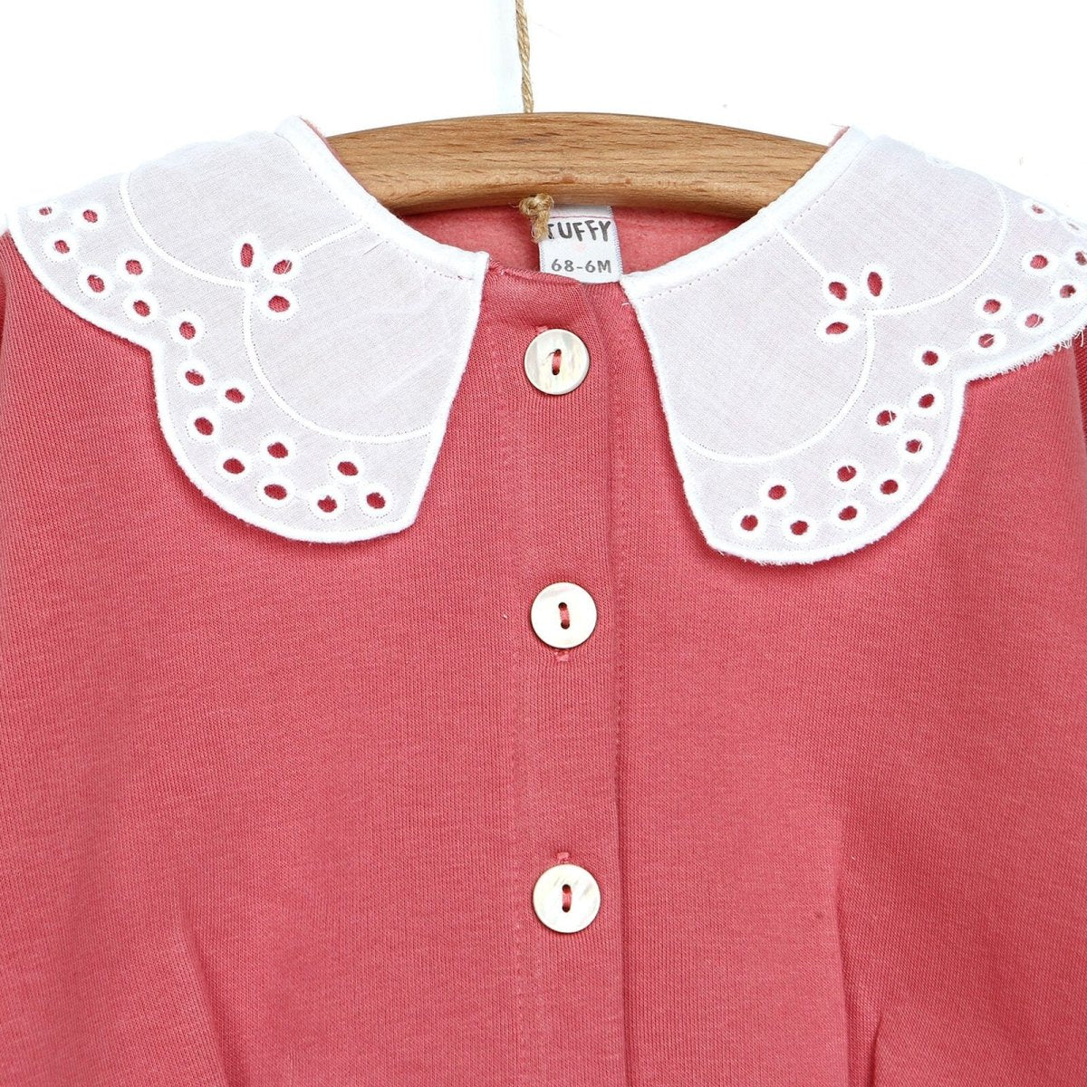 Tuffy Cardigan - Gwaelod - Pinc Ysgafn