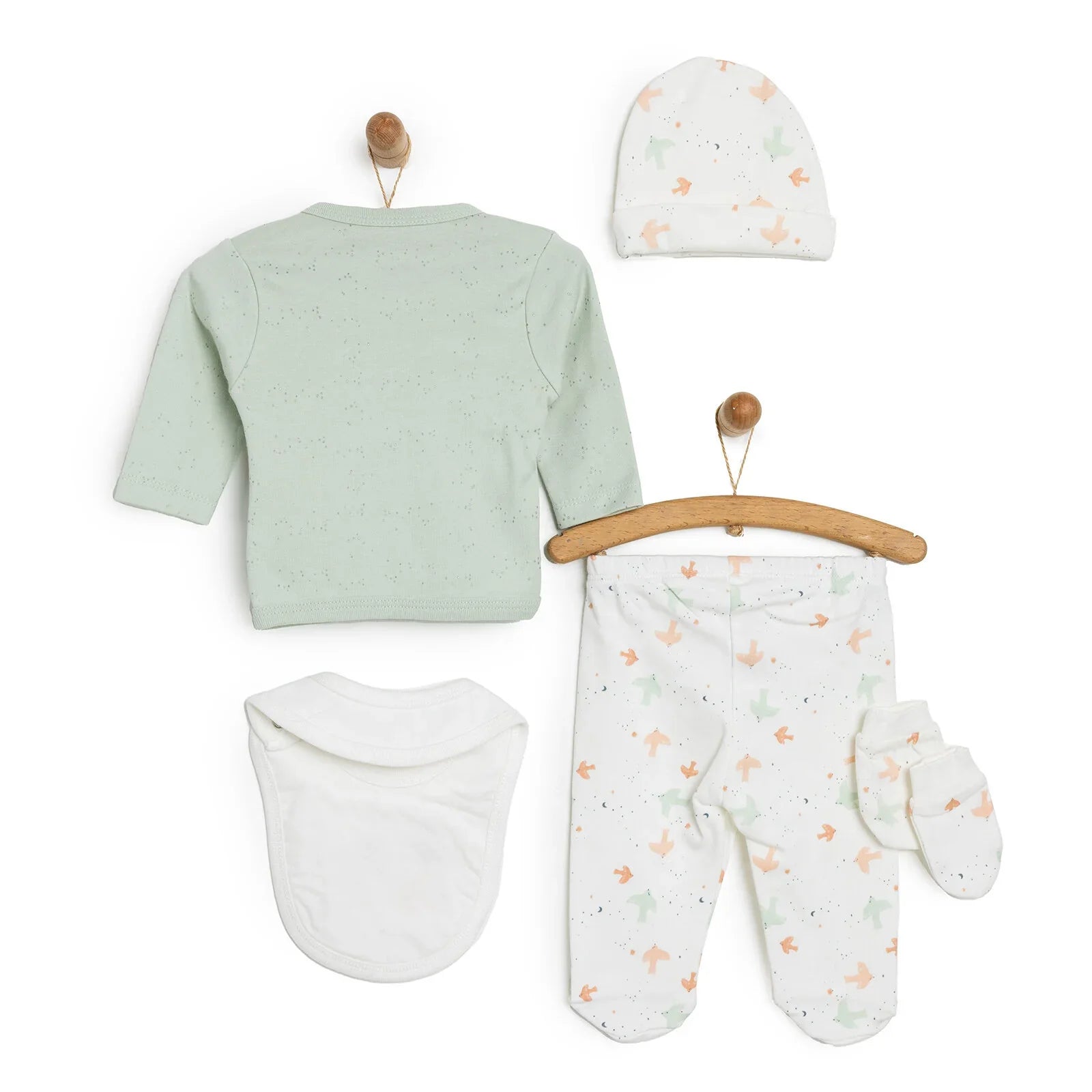 Set Cychwynnol 5 Darn Little Life ar gyfer Newydd-anedig - Amryliw