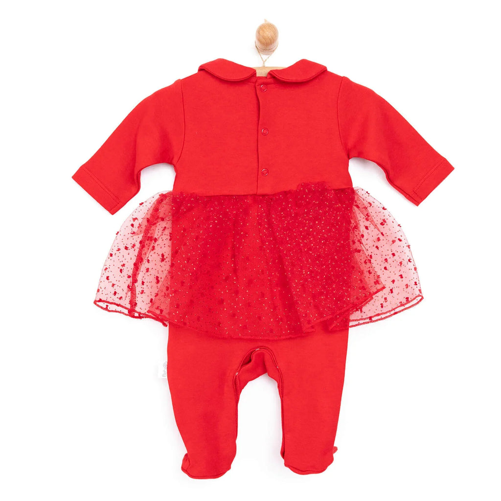 Bebetto Newborn Christmas Holiday Footed - Red