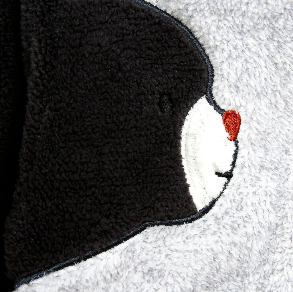 Siwmpsuit Traed i Fabanod Newydd-anedig Midimod â Dyluniad Arth Ciwt - Llwyd