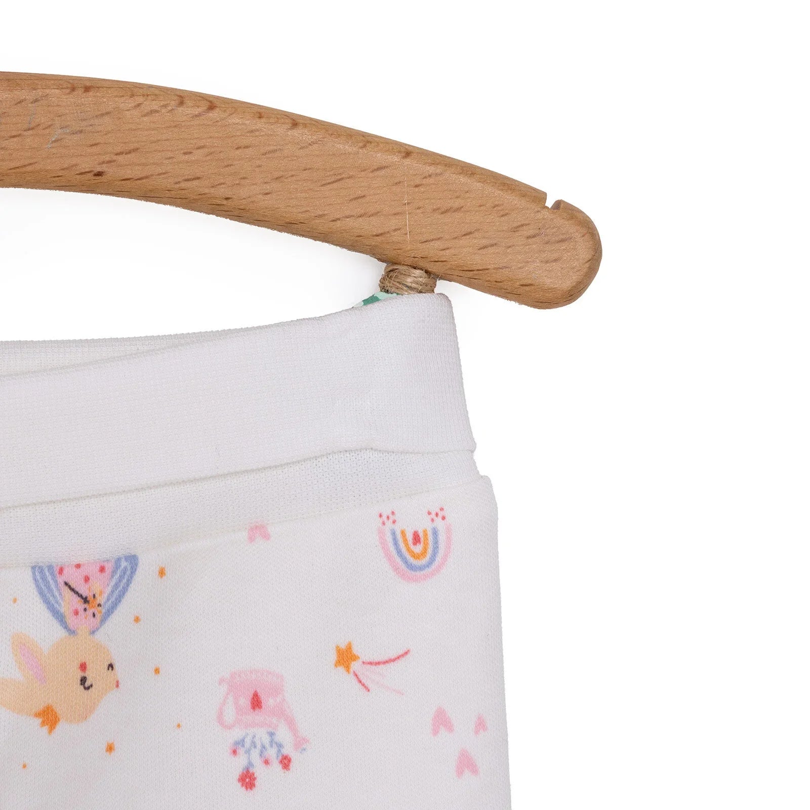 Legins Traed i Faban Newydd-anedig HelloBaby (2 Darn) - Pinc